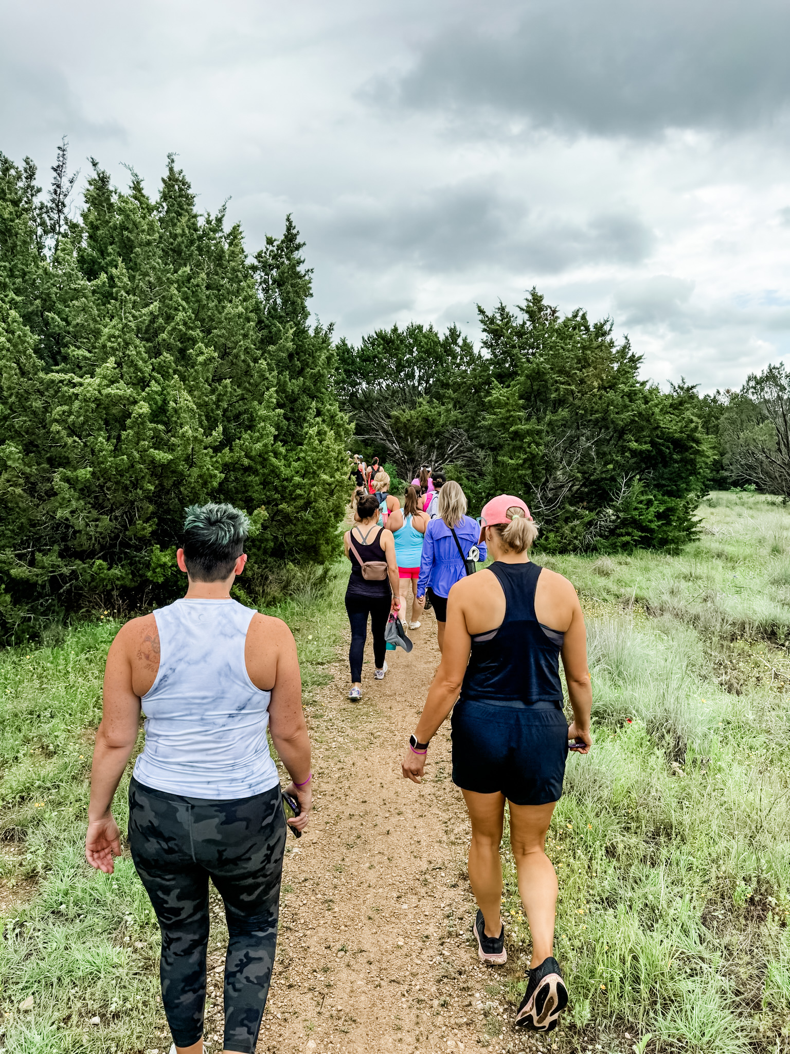 Vary-8 tribe walking together on the trail